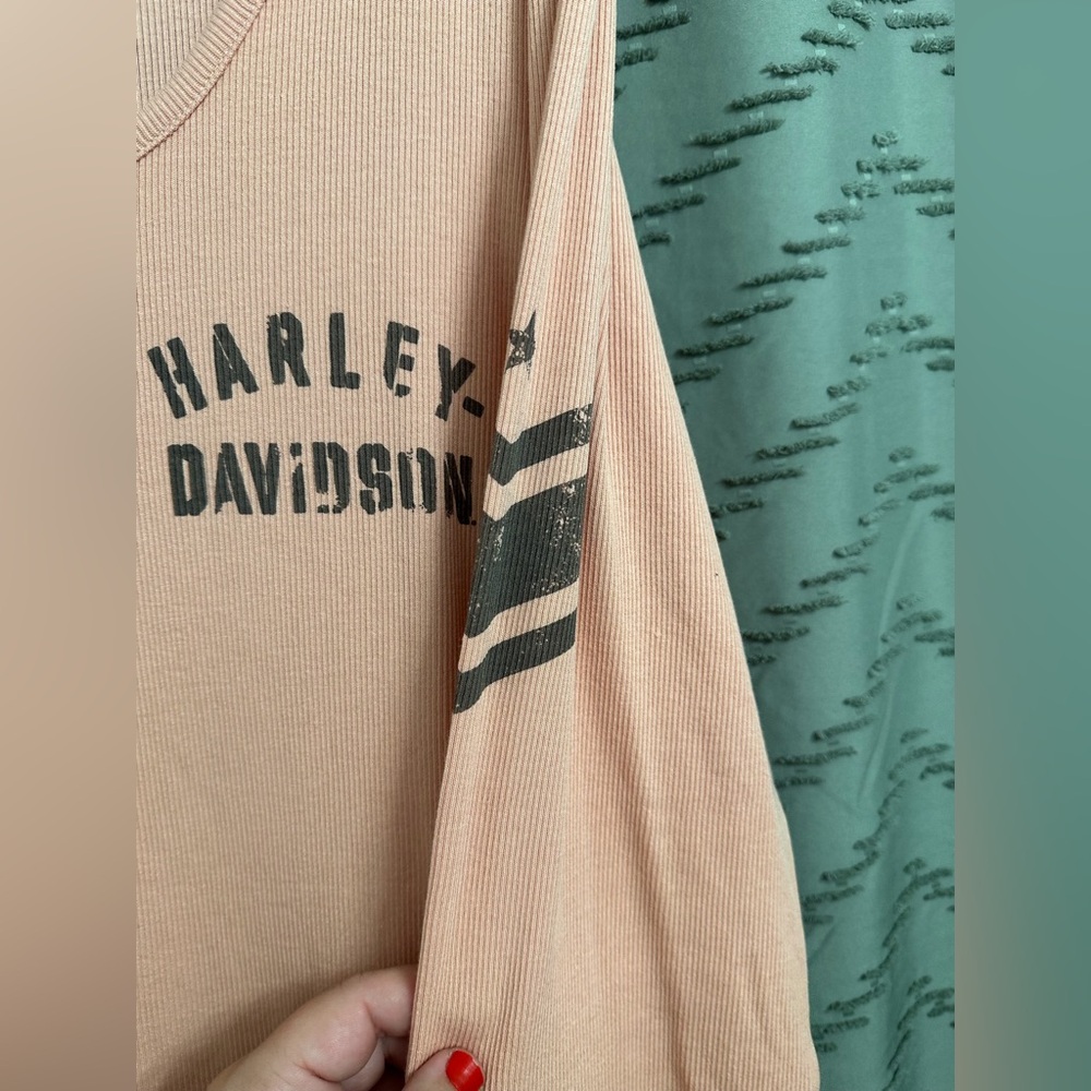 Harley Davidson Harley-Davidson tee t-shirt top long sleeve size 2X plus size - Picture 6 of 7